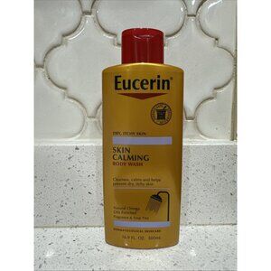 Eucerin Skin Calming Body Wash for Dry & Itchy Skin Fragrance Free, 16.9oz